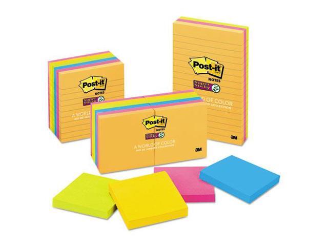 Post-it Pads in Rio de Janeiro Colors 3 x 3 90-Sheet 12/Pack 65412SSUC