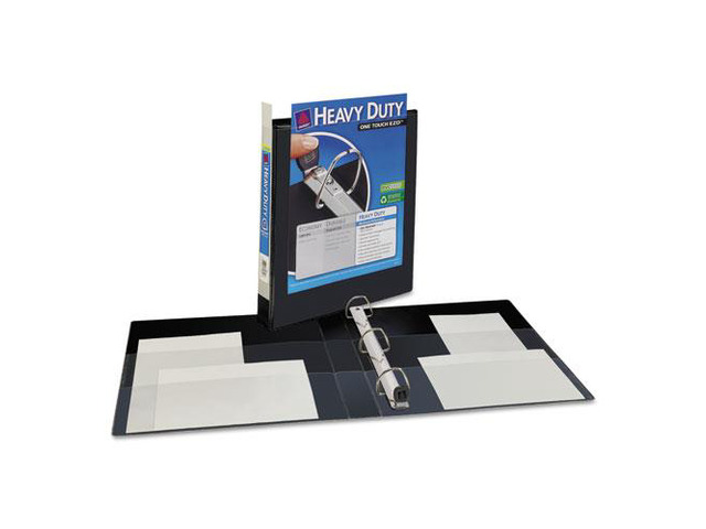 Avery Heavy-Duty View Binder w/Locking 1-Touch EZD Rings 1 1/2' Cap Red 79171