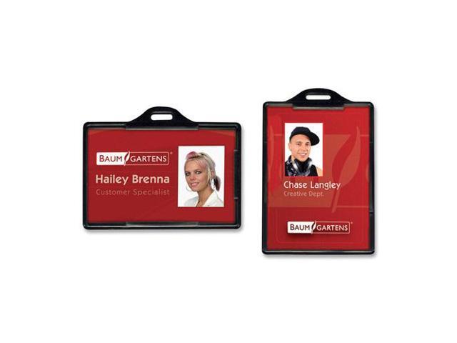 Baumgartens ID Card Holders Vertical 3-3/8'x2-1/8' 25/PK Black 68320