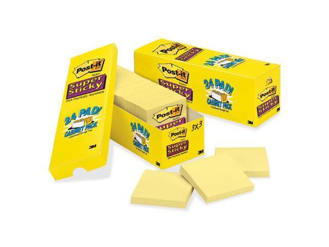 Post-it Canary Yellow Note Pads 3 x 3 90-Sheet 24/Pack 65424SSCP