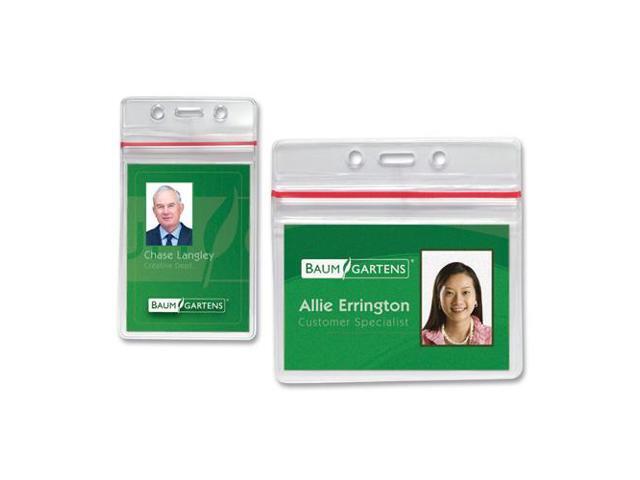 Baumgartens Sealable ID Card Holders Vertical 3-3/4'x2-5/8' 50/PK CL 47840