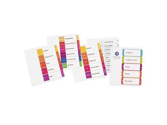 Avery Ready Index Table of Contents Dividers Multicolor Tabs 1-10 Letter 11842