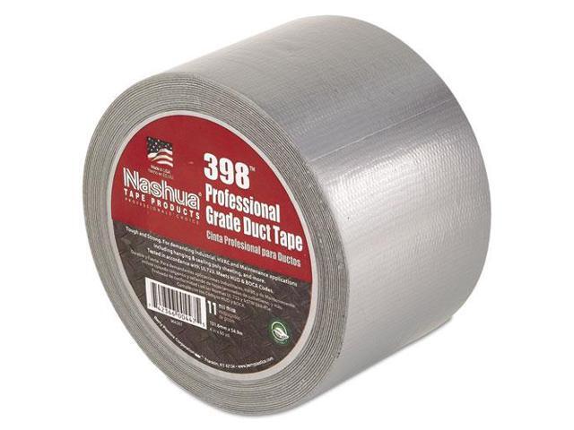 NASHUA 398 Duct Tape, Gray, 60 yd L, 4 in W