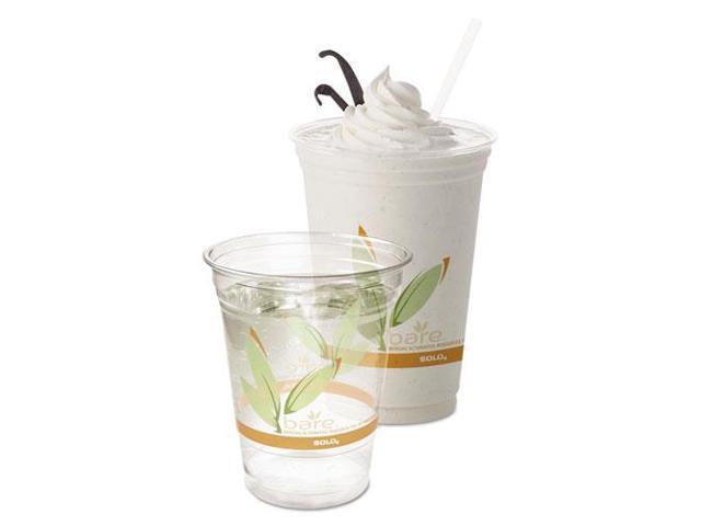 SOLO Cup Company RTP9RBARE Bare RPET Cold Cups, Leaf Design, 9 oz, 1000/Carton, 1 Carton