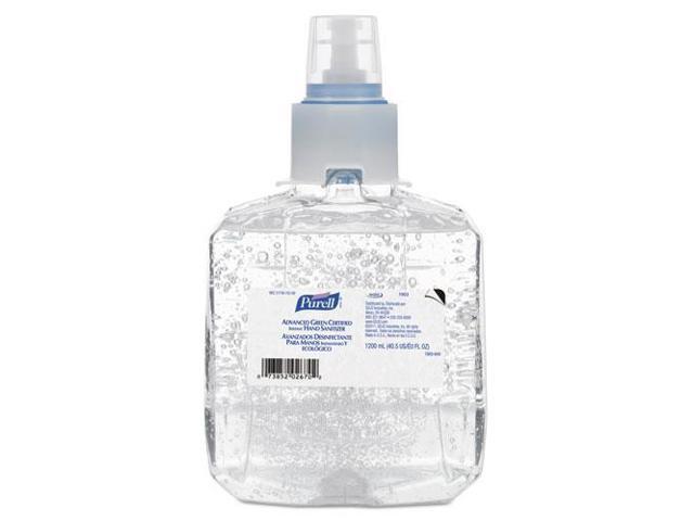 Purell 190302CT Advanced Green Certified Instant Hand Sanitizer Refill, 1200mL, FragranceFree, 2/Carton, 1 Carton