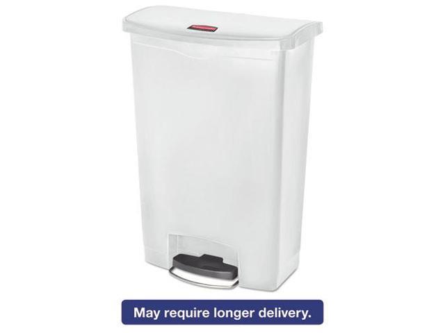 Rubbermaid - FG1883561 - Slim Jim Resin Step-On Container, Front Step Style, 24 gal, White
