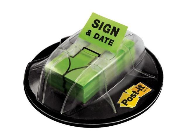 3M 680HVSD Flag Dispenser Sign & Date Bright Green 200 Flags per Dispenser