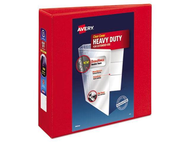 Avery - Heavy Duty 3" 3-Ring View Binders, D-Ring - Red - image 7