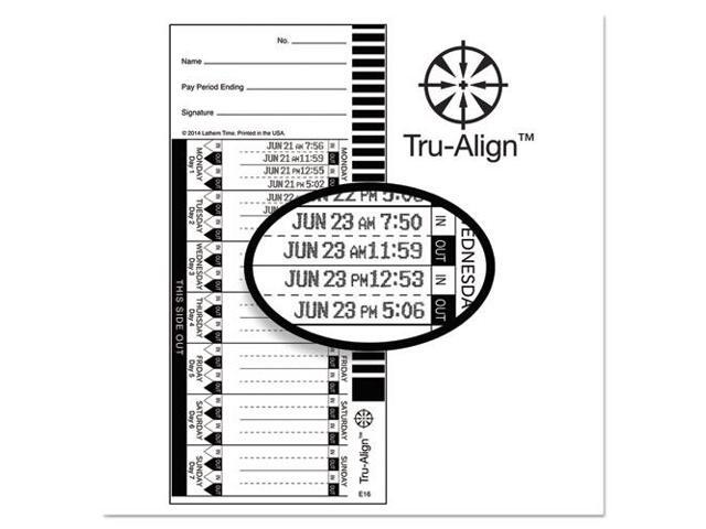 Lathem Time Time Card for Lathem Model 1600E 16100