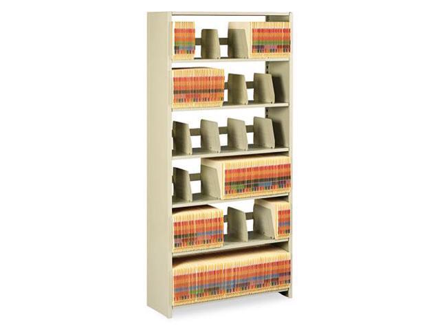 Tennsco 1276PCSD Snap-Together Open Shelving Steel 6-Shelf Closed Starter Set 36 x 12 x 76 Sand
