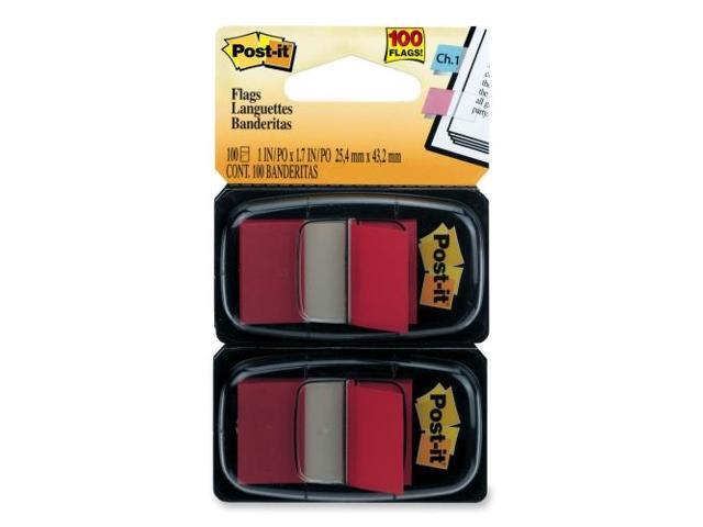 3M 680RD2 Standard Tape Flags in Dispenser Red 100 Flags per Dispenser