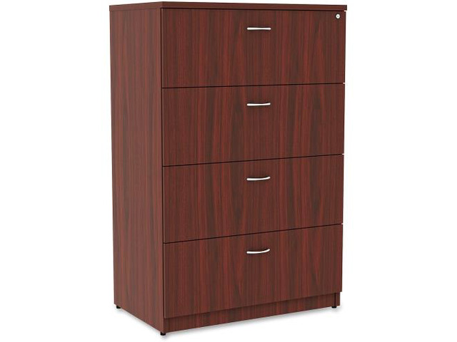 Lorell Essentials Lateral File - Top, 35.5' x 22' x 54.8' - 4 x File Drawer(s) - Material: Polyvinyl Chloride (PVC) Edge