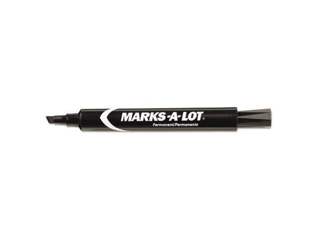 Avery Marks-A-Lot Large Desk-Style Permanent Marker Chisel Tip Black Dozen 08888