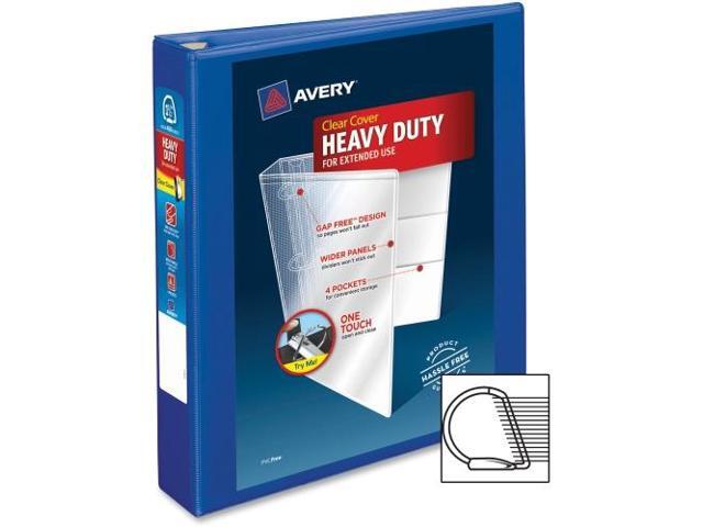 Heavy-Duty View Binder w/Locking EZD Rings, 1 1/2' Cap, Pacific Blue AVE79775