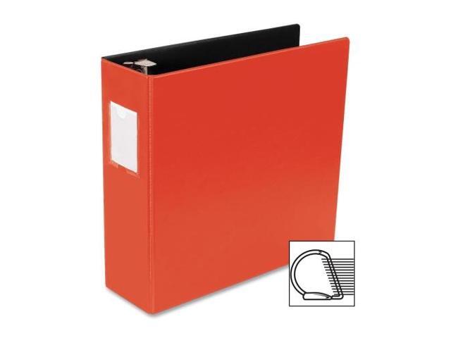 Business Source D-Ring Binder w/Label Holder Hvy-Dty 3' Red 33116
