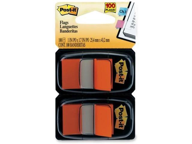 3M 680OE2 Standard Tape Flags in Dispenser Orange 100 Flags per Dispenser