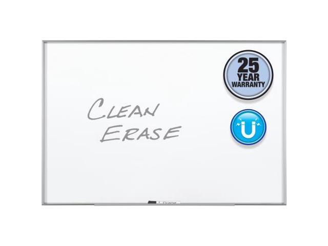 Fusion Nano-Clean Magnetic Whiteboard 36 x 24 White Surface Silver Aluminum Frame NA3624F
