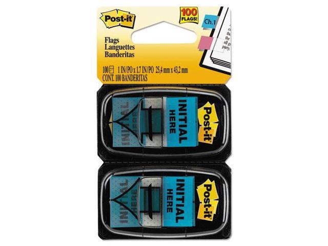 3M 680IH2 Message Flags Initial Here Blue Two 50-Flag Dispensers per Pack