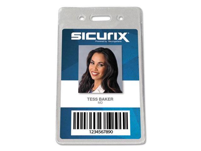 Baumgartens Proximity Badge Holder Vertical 2-3/8'x2-3/8' 50/PK Clear 47820