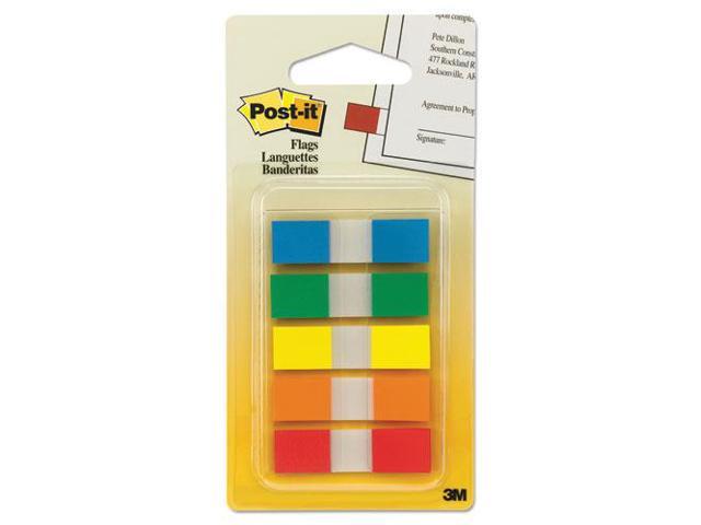 Post-it Page Flags in Portable Dispenser 5 Standard Colors 20 Flags/Color 6835CF