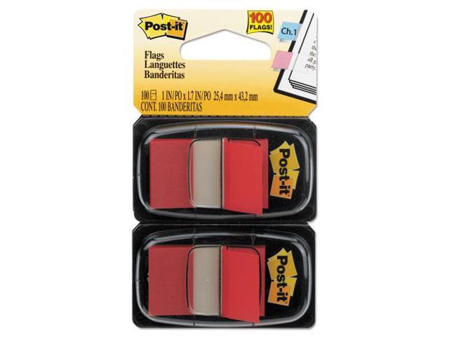 3M 680RD2 Standard Tape Flags in Dispenser Red 100 Flags per Dispenser