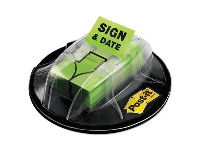 3M 680HVSD Flag Dispenser Sign & Date Bright Green 200 Flags per Dispenser