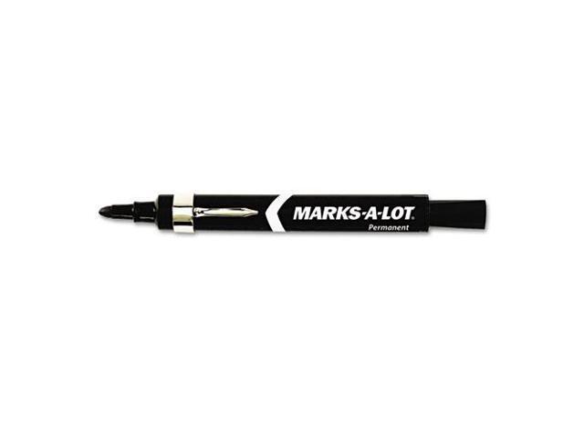 Avery Marks-A-Lot LRG Desk-Style Permanent Marker w/ Metal Clip Bullet Tip Black DZ 24878
