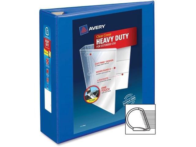 Avery - Heavy Duty 3" 3-Ring View Binders, One Touch EZD Ring - Pacific Blue - image 7