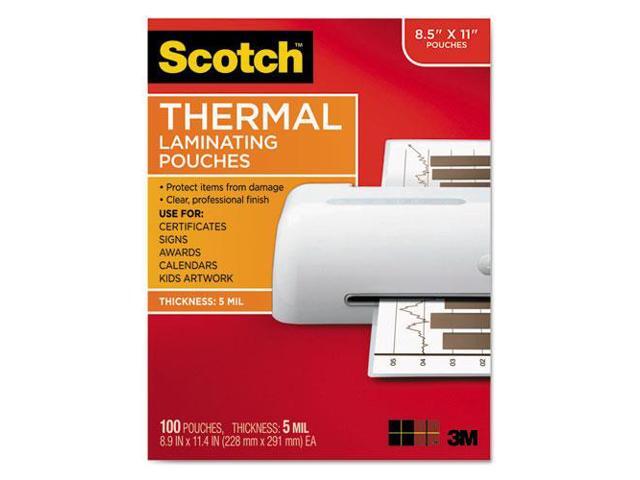 TP5854100 3M Letter Size Thermal Laminating Pouches, 5 mil, 100/Pack