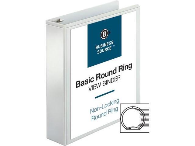 Business Source View Binder w/ 2 Inside Pockets 2' Capacity White 09957