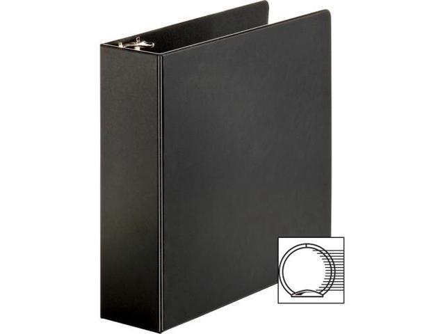 Business Source Round Ring Binder 3' Capacity 11'x8-1/2' Black 09978