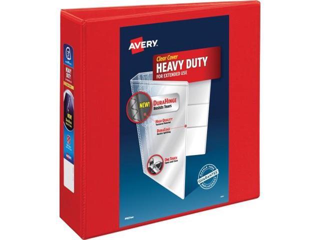 Avery - Heavy Duty 3" 3-Ring View Binders, D-Ring - Red - image 8