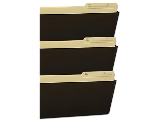 Storex Wall File Legal 16 x 14 Three Pocket Smoke 70247U06C