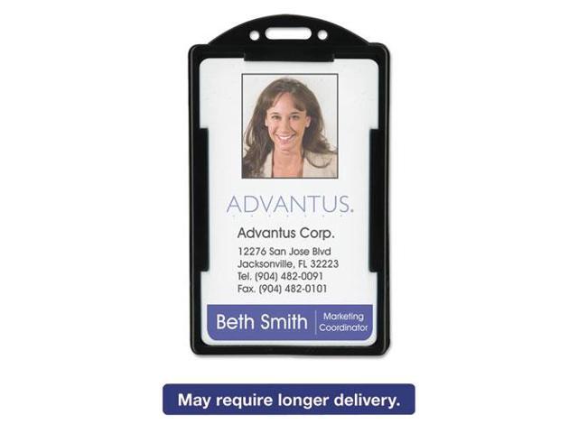 Advantus Vertical ID Card Holders 2 1/8 x 3 3/8 Black 25 per Pack 75657