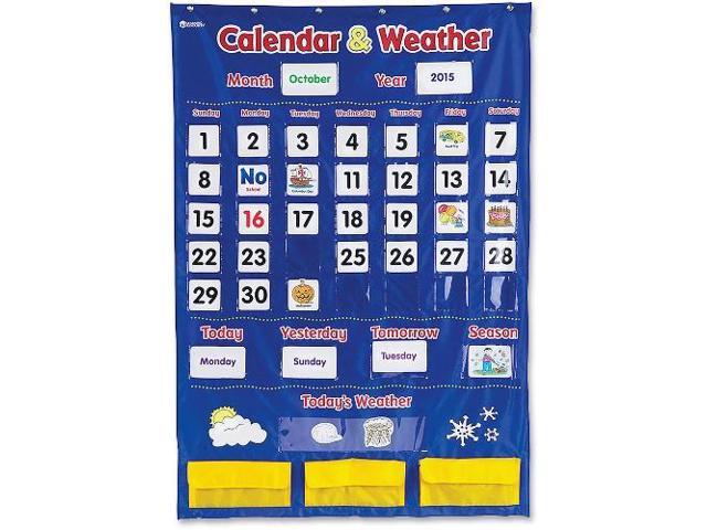 LEARNING RESOURCES CALENDAR AND WEATHER POCKET CHART