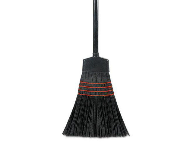 Maid Broom, Plastic Bristles, Wood Handle, 42 Long, 1 Dozen/Carton BWK916P