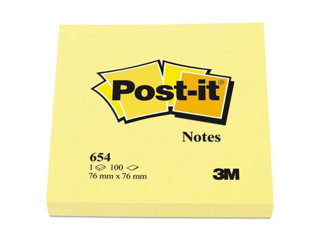 3M 654YW Original Notes 3 x 3 Canary Yellow 12 100-Sheet Pads Pack
