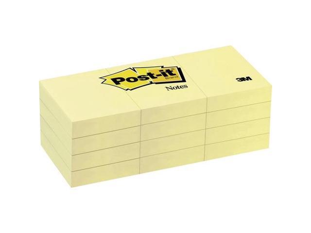 3M COMPANY MMM653YW NOTES POST IT YELLOW 1 1/2 INCH X 2 INCH-**SOLD AS DOZEN**