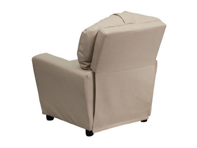 Photos - Chair Flash Furniture Contemporary Beige Vinyl Kids Recliner with Cup Holder BT-7950-KID-BGE-GG 