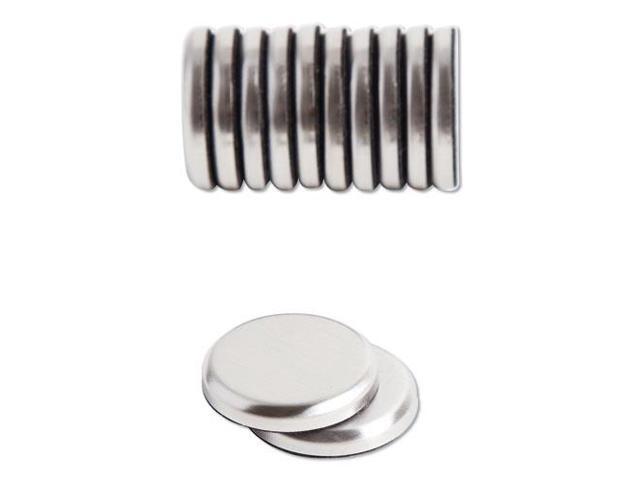 U Brands High Energy Magnets Circle Silver 1.25' Dia 12/Pack 2911U00-12