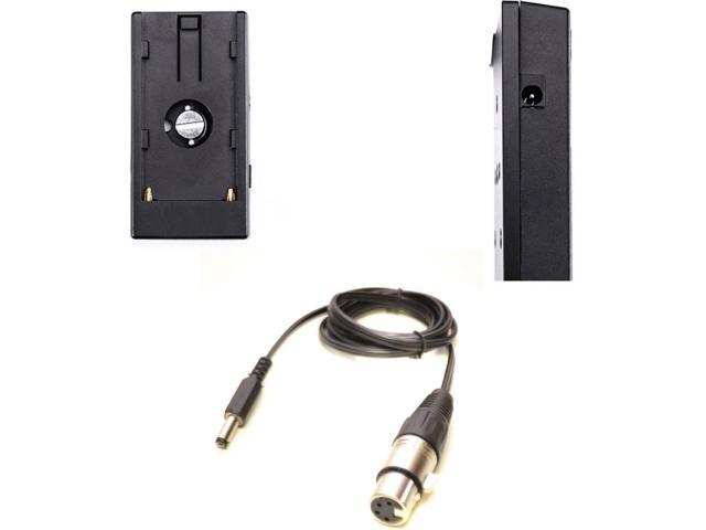 Bescor L Series NPF Battery Plate Converts Battery to 12vdc 25W with Adapter