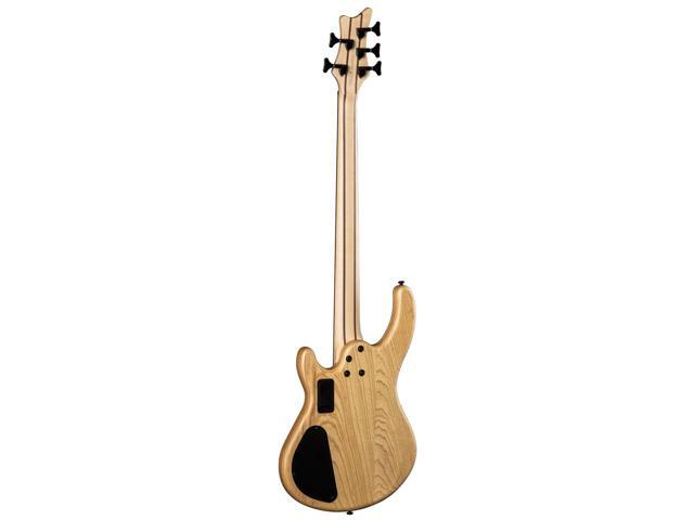 Dean Guitars Edge Pro 5-String Electric Bass Guitar, Ebony Fretboard, Walnut Satin Natural
