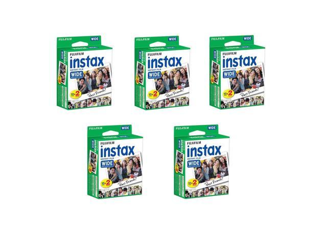 Photos - Camcorder Fujifilm 5 Pack 20-Pack Instax Wide Instant Color Print Film, ISO 800 #164 