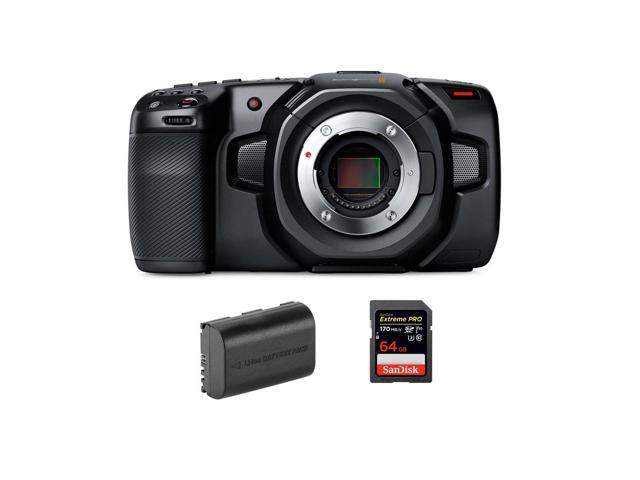 Photos - Camcorder Blackmagic Design Pocket Cinema Camera 4K W/128GB Memory Card /Spare Batte 