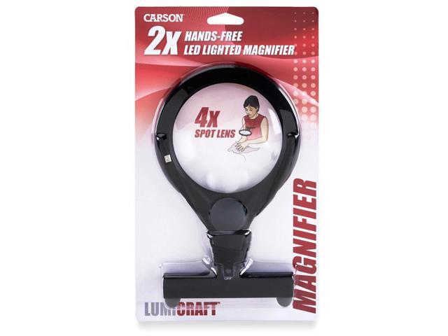 Carson LC-15 LumiCraft Magnifier, 2x Hands Free with 4x Bi-Focal Spot Lens