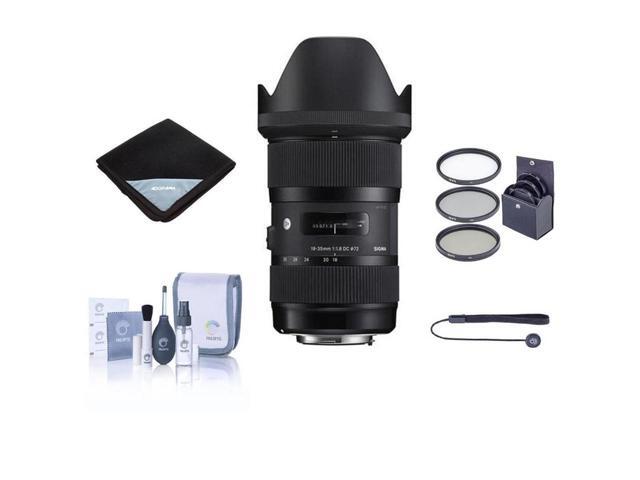 Sigma 18-35mm f/1.8 DC HSM ART Lens for Canon EF, Bundle with ProOptic 72mm Filter Kit, Cleaning Kit, Cap Tether, Lens Wrap