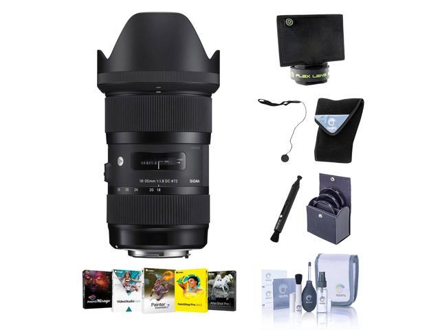 Sigma 18-35mm f/1.8 DC HSM ART Lens for Nikon F, Bundle with ProOptic 72mm Filter Kit, Flex Lens Shade, Cleaning Kit, Cap Tether, Lens Wrap,...