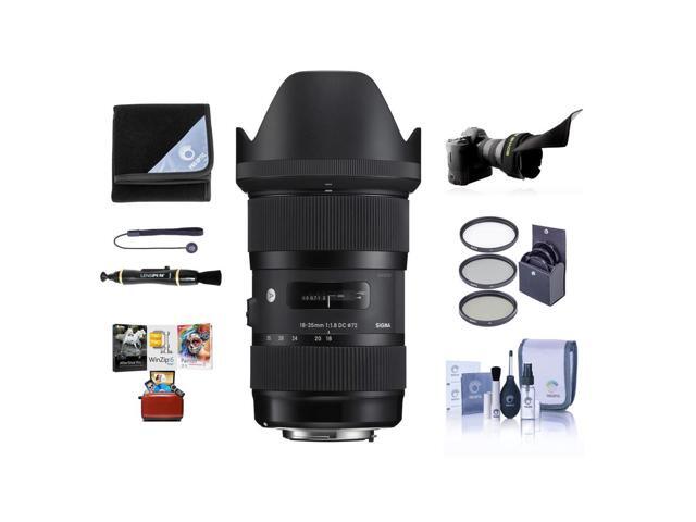 Sigma 18-35mm f/1.8 DC HSM ART Lens for Nikon F, Bundle with ProOptic 72mm Filter Kit, Flex Lens Shade, Cleaning Kit, Cap Tether, Lens Wrap,...