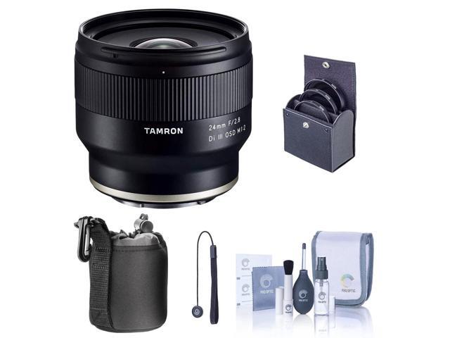 Tamron 24mm f/2.8 DI III OSD Lens for Sony FE, Bundle with ProOptic 67mm Filter Kit, Cleaning Kit, Lens Cap Tether, Lens Pouch