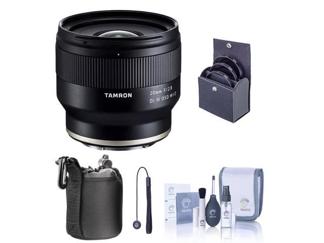Tamron 20mm f/2.8 DI III OSD Lens for Sony FE, Bundle with ProOptic 67mm Filter Kit, Cleaning Kit, Lens Cap Tether, Lens Pouch